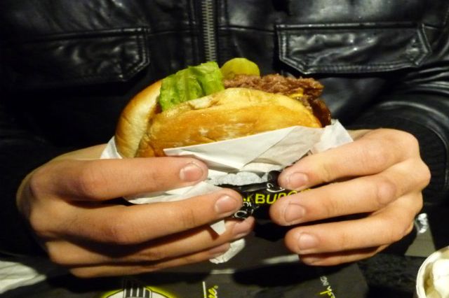 Mmm...hormone-free burger 